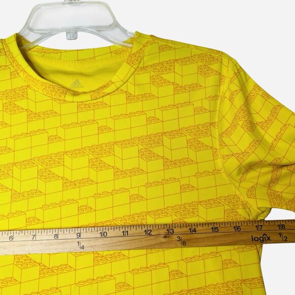 Adidas & LEGO Athletic Top Youth Kids XL Yellow Crewneck Jersey Long Sleeve - Picture 3 of 10